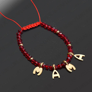 <strong>MAMA</strong> Love Style Women Stainless Steel Plated 18k Gold Letters Charm Adjustable Fine <strong>Bracelet</strong> for Mother's Day Gift Jewellery - Product Image 4