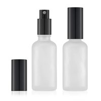 Flacon pulvérisateur en verre transparent givré rechargeable de luxe de 10 ml et 100 ml avec atomiseur doré ou argenté pour parfum, toner, usage domestique
