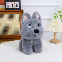 Jouet en peluche électronique intelligent OEM personnalisé ChatGPT AI pour chien, interaction vocale, écharpe 3 couleurs, animal en peluche assis