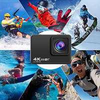 Caméra d'action OEM EIS Mini Style 4K 60fps 170° grand angle étanche avec télécommande 2.4G, écran IPS 2.0\" FHD 1080P, batterie 900mAh