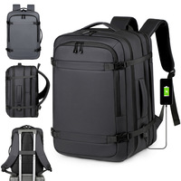 Sac à dos pour ordinateur portable multifonctionnel en denim extensible et résistant à l'eau pour hommes, avec port USB, pour ordinateur portable de 17 pouces