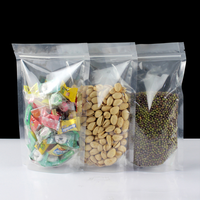 Pochette de rangement personnalisée de qualité alimentaire refermable étanche à l'eau avec fermeture éclair pour bonbons sacs d'emballage en mylar avec fenêtre transparente