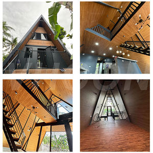 Bâtiments de luxe modernes en structure triangulaire en acier, maisons préfabriquées modulaires avec <span class=keywords><strong>design</strong></span> intérieur meublé - Product Image 3