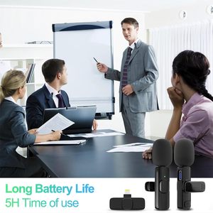 Micrófono Lavalier Inalámbrico K9, Micrófono Mini Portátil para Grabación de Audio y <span class=keywords><strong>Video</strong></span>, Micrófono para Teléfono Iphone y Android, Transmisión en Vivo, Juegos, Tipo-C - Product Image 2