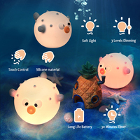 Veilleuse LED en silicone pour fruits de poire 7 couleurs à gradation tactile USB rechargeable Lampe de chevet de dessin animé Décoration de chambre à coucher Cadeau d'enfant mignon