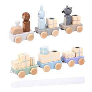 <span class=keywords><strong>Train</strong></span> en <span class=keywords><strong>bois</strong></span> et Candy Playhouse Set Digital Assembly Cars Jouet éducatif pour enfants garçons et filles - Product Image 1