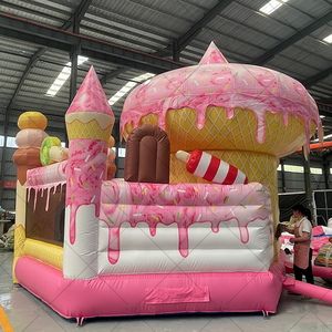 Château gonflable commercial pour enfants, thème bonbons, en PVC, 6mx6m, pour fêtes et jeux en extérieur - Product Image 3