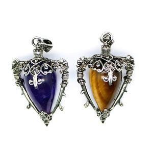 Pendentifs Breloques en Cristal Naturel Poli, Design Goutte d'<span class=keywords><strong>Eau</strong></span>, Pierres de Guérison - Product Image 4