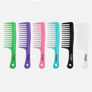 Custom LOGO Detangling Shower Heat-Resistant <strong>Large</strong> Plastic <strong>Hair</strong> Wide Tooth <strong>Hair</strong> Wig <strong>Comb</strong> For Curly <strong>Hair</strong> - Product Image 2