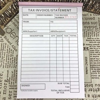 Carnet de commandes, reçus et factures écologique personnalisé, papier autocopiant, 50 sets, blanc et jaune, pour bons de livraison