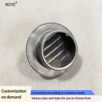 304 capot en acier inoxydable couvercle de pluie évent 201 sortie d'air pour hotte de cuisine tuyau d'échappement de fumée bureau extérieur mur couverture de pluie évent