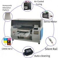 Impresora UV Plana A3 con Tapa Abatible y Doble Cabezal de Impresión Epson DX7, Puede Imprimir en Acrílico, Papelería, Botellas, Artículos Promocionales