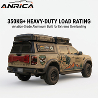 Installation sans perçage, Panneaux MOLLE latéraux relevables type aile de mouette pour benne de camion, couvre-benne de camion en aluminium 4x4 verrouillable et personnalisable