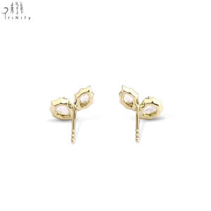 Pendientes de diseño antiguo, nueva colección en oferta, venta al por mayor, con diamantes naturales talla rosa, oro amarillo de 18 quilates, para parejas. - Product Image 2