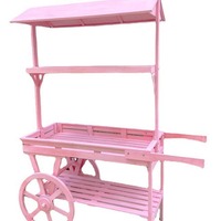 Étagère à Fleurs Rustique en Bois Style Campagne Américaine, Chariot de Présentation pour Succulentes, Présentoir de Vitrine pour Fleuriste