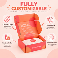 Boîte d'expédition personnalisée en carton orange durable, fabriquée à partir de matériaux recyclables et avec un design à marque privée pour les coffrets cadeaux