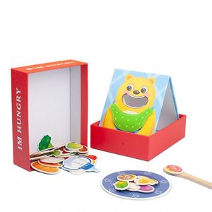 Juego de simulación para preescolares: Recursos de aprendizaje, actividades de comida, juguete de madera para alimentar a los niños pequeños - Product Image 1