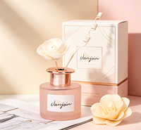 Diffuseur de parfum d'ambiance de luxe 100 ml en verre vide avec logo personnalisé, pour huiles essentielles et parfums sans flamme pour la maison