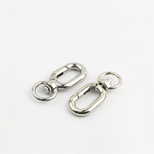 Mousquetons pivotants <span class=keywords><strong>en</strong></span> alliage de zinc résistants de 14*38mm fermoirs de déclenchement <span class=keywords><strong>en</strong></span> forme de <span class=keywords><strong>U</strong></span> <span class=keywords><strong>pour</strong></span> sac à main sangle porte-clés accessoires de quincaillerie - Product Image 3