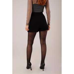 Wholesale Black Mini <b>Skirt</b> <b>with</b> <b>Slit</b> Detail Short Cotton-Chiffon Wrap and <b>Pencil</b> Styles Formal Plain Design - Product Image 1