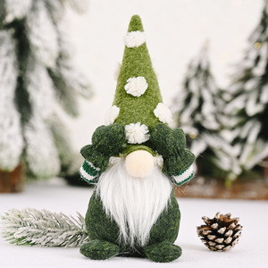 Christmas <b>Xmas</b> Dwarf Christmas Elf Gnome Doll Faceless Snowflake Hat Eye Covering New Year Plush Christmas Gnome - Product Image 5