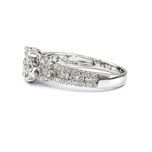 Best Workmanship Cute Wedding Anniversary Party Jewellery Shinning High Quality 18k Solid White Gold Real Diamond Prong Set - Product Image 3