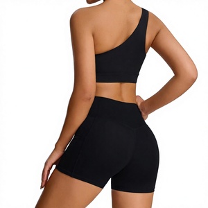 Nuovo Set 2 Pezzi da Donna 2026: Shorts Yoga Solidi Europei e Americani, Abbigliamento Sportivo Traspirante di Alta Gamma, Aderente - Product Image 3