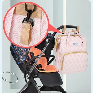 Sac à dos pour maman avec fermeture éclair, chargement USB, isolation pour biberon, rangement pour poussette, couches - Style élégant pour femme <span class=keywords><strong>mature</strong></span> - Product Image 3