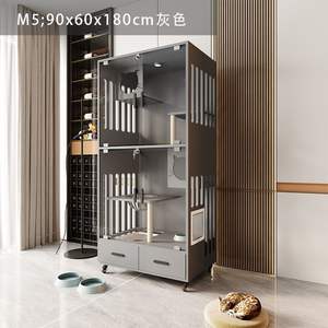 Modern mewah 3 Tingkat kucing kayu Villa dalam ruangan kucing peliharaan besar bermain kandang rumah sarang furnitur rumah untuk ruang tamu musim dingin - Product Image 6