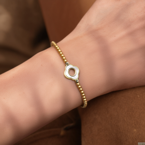 Fashion <b>Beaded</b> <b>Bracelet</b> 316L Stainless Steel PVD <b>Gold</b> Plating Sustainable Resistant Jewelry - Product Image 3