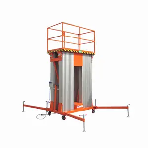 200Kg Aluminium Elektrische Ladder Lift 4-16M Mast Elektrische Aluminium Lift Verticale Ladder Mobiele Enkele Lift Met ce