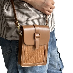 Mini Bamboo Woven Crossbody Bag 7 Inch Portable Travel Phone Bag Small Square Design Everyday Outfits Spring 2024 - Product Image 5
