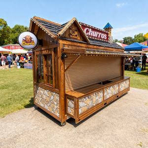 Kiosque de vente ambulante portable, stand de stockage, éclairage, résistant à la rouille, remorque alimentaire pour collations et boissons - Product Image 4