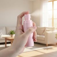 Flacon pulvérisateur en plastique rose bébé 60ml 80ml 100ml vide pour cosmétiques, parfum, brume fine, nettoyage cheveux et visage, beauté