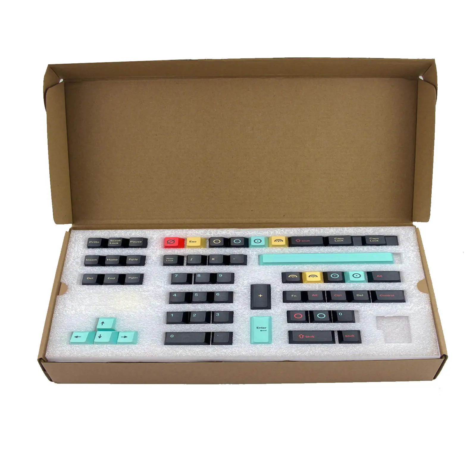 Tampa de chave artisan impressa personalizada, embalagem caixa de chaves para keycaps