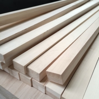 Vente en gros d'usine de lattes en bois de peuplier, planches en bois massif, joint en doigt d'cheval en bois de paulownia pour la construction