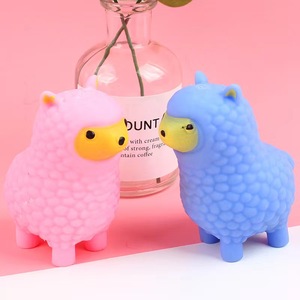 Hot Sale Cute Alpaca Decompression Ball Anti Stress Children Fidget Stretch Squeeze Squishy Animal Toys for Autism Adult and Kid - Product Image 2