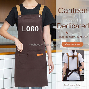 Tablier de travail réglable de haute qualité avec logo personnalisé pour adulte et artiste en croix pour femmes et hommes pour salon de coiffure Barista Coffee Shop Bakery - Product Image 1