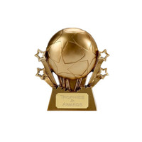 Trophée de football éco-responsable en résine faite à la main WeiVista, style art populaire, personnalisable, récompense de Noël, objet de collection