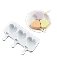 Moules en silicone personnalisés en forme de cœur et carrés pour glaces, bâtonnets glacés et glaçons, accessoires et outils de cuisine faits main pour la pâtisserie, vente en gros