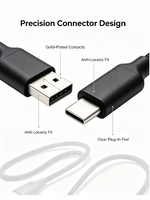 Cable USB de Silicona, Cable de Datos Personalizado con Trenzado, Carga Rápida, Múltiples Colores, Soluciones de Marca Sostenibles