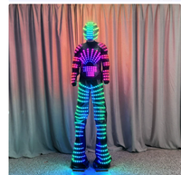 Costume de robot lumineux avec écran LED numérique pour spectacles de danse de salon, tenue de marcheur sur échasses pour soirées et événements en boîte de nuit
