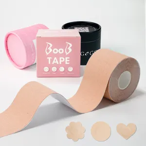 Waterproof Breathable Invisible Adhesive Breast Lifting Boob Tape And Nipple Cover Set