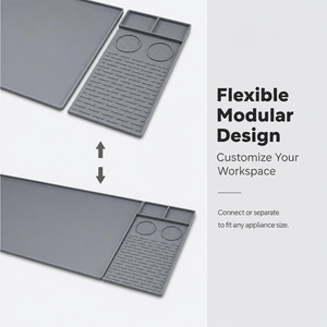 Tapete de Silicona para Cafetera, Bandeja Organizadora de Accesorios, Resistente al Calor, de Grado Alimenticio, Lavable, para Máquina de Espresso, Barra de Café - Product Image 3