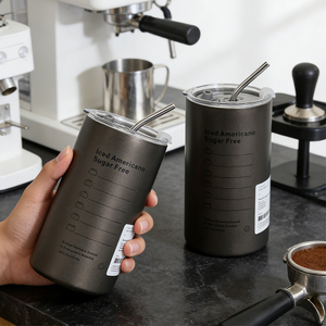 Tasses isothermes en acier inoxydable, gobelet personnalisé sous vide avec couvercles, mug thermique de voyage en plein air - Product Image 3