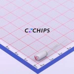 Condensador Sólido HS0J397M0509PC, Componente de Montaje en Orificio (THT), D5xL9mm 390uF 20% 6.3V 2mm - Product Image 1