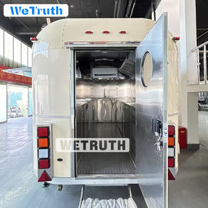 WeTruth, carrito móvil pequeño Retro totalmente equipado para aperitivos, patatas fritas, helado, hecho <span class=keywords><strong>de</strong></span> aluminio duradero, fibra <span class=keywords><strong>de</strong></span> vidrio, almuerzo móvil para coche - Product Image 3