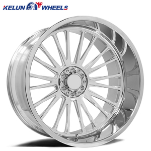 ล้อฟอร์จ KELUN อลูมิเนียมแบบเดี่ยว ขนาด 24x14 นิ้ว ล้ออเมริกันฟอร์ซ สำหรับออฟโรด -76/-101 ET ขอบขัดเงา ขนาด 24 นิ้ว - Product Image 4