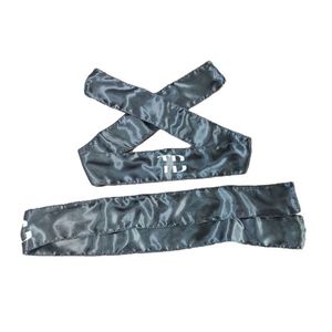Bonnet de nuit personnalisable, bandeau, sac de rangement à cordon, logo personnalisé, bonnets noirs et colorés, et foulard en satin pour femmes - Product Image 2