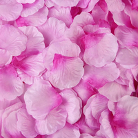 Décoration de salle de mariage Atmosphère Disposition Fournitures Scatter Fleur Pétales de rose Vente en gros Soie artificielle Pétales de fleurs de rose